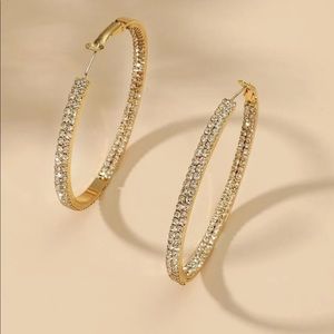 ¥18k Gold Sapphire Hoop Earrings